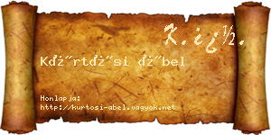 Kürtösi Ábel névjegykártya